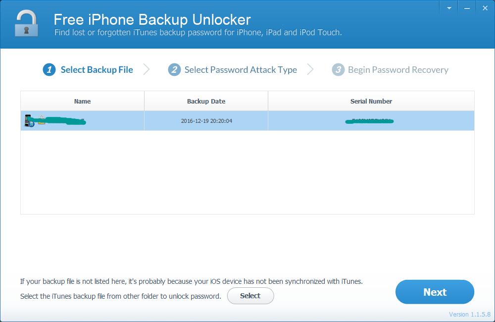 Windows 10 Free iPhone Backup Unlocker full